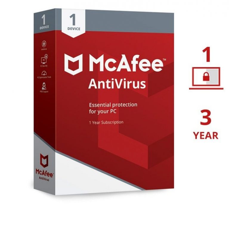 McAfee Antivirus 1 User 3 Years